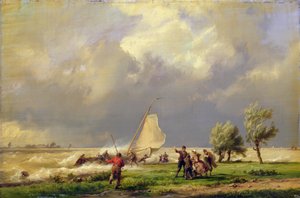 Het schipbreuk door Johannes Hermann Barend Koekkoek